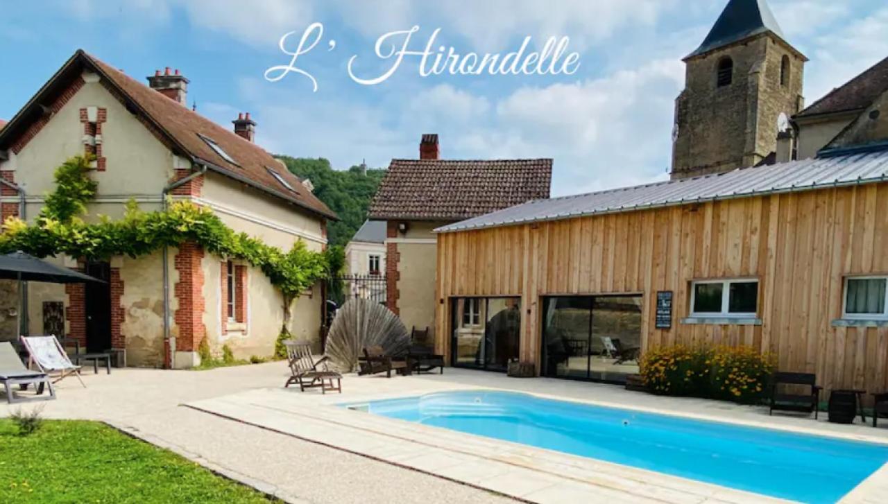 Pool House-L'Hirondelle De Sermizelles- Grand Jardin, Calme Et Nature Aux Portes Du Morvan Villa Exteriör bild